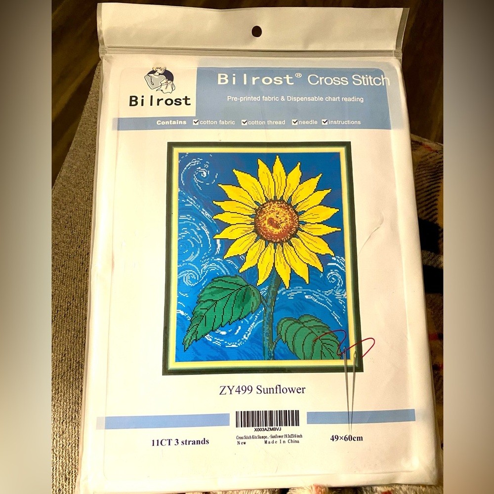 New Bilrost Cross Stitch Needlepoint Kits for Adults Sunflower 14.96x18.5 inch